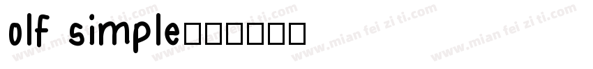 olf simple字体转换